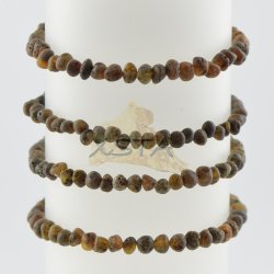 Amber bracelet 18cm with raw green color